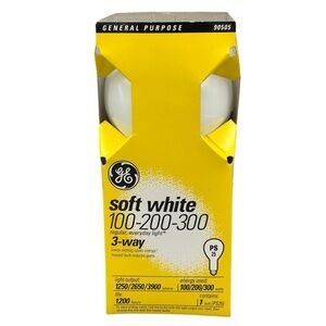 GE PS25 3-Way Light Bulb 100w 200w 300w New